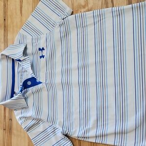 Boys XS Under Armour Polo Blue White